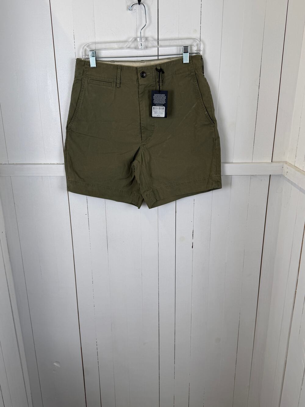 Buck Mason Green Bermuda Cotton Shorts Size 30